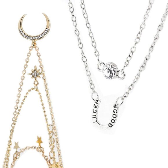 20 PCS Pendant Necklace with 14 PCS Gold,6 PCS Sliver,20 styles of necklaces for - Picture 4 of 7